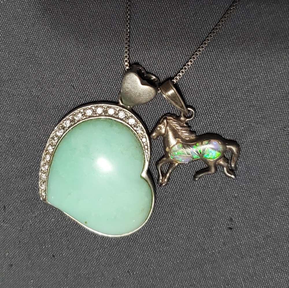 Horse & Heart Pendant Necklace